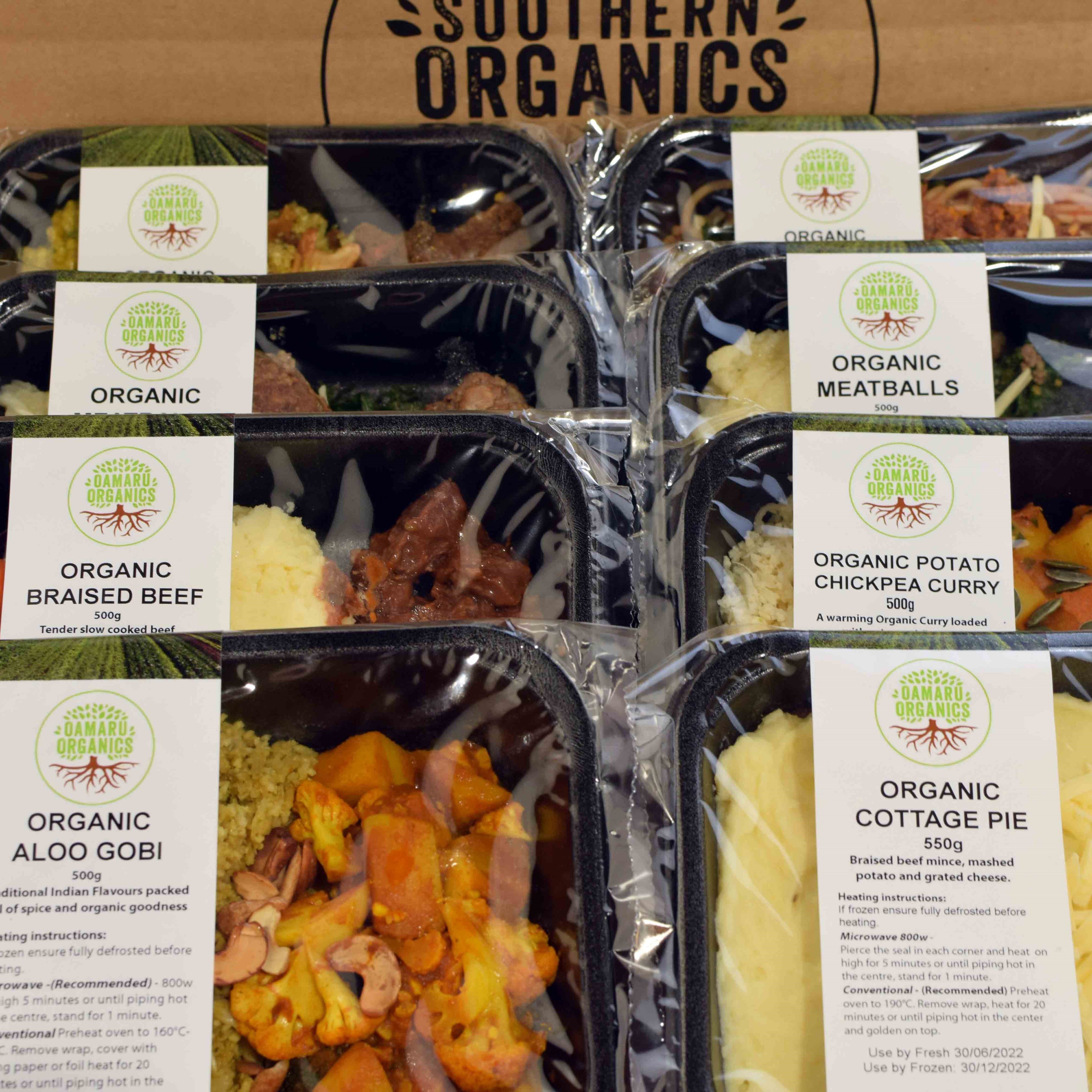 Organic ready to eat meals. cooked fresh. Delivered Fresh. Certified Organic Ingredients