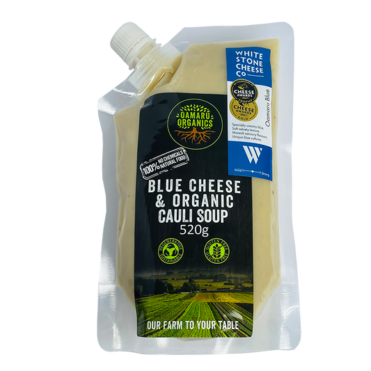 Blue Cheese and Organic Cauliflower Soup